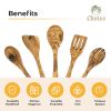Olive Wood Kitchen Servers Set -5 pcs - As shown