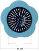 Flower Shaped Kitchen Sink Strainer Floor Drainer Bathtub Cover Drain Tub Stopper Strainers for Floor Laundry Bathroom 4.5inch Diameter - blue