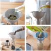 4-in-1 Funnel Plastic Multi-Purpose Large Diameter Filter Funnel Oil Funnel Kitchenware - orange