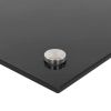 Kitchen Backsplash Black 35.4"x23.6" Tempered Glass - Black