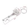 2 Pieces Vintage Hollow Pattern Bottle Opener Metal Keychain Bottle Opener - Default