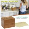 Oceanstar Bamboo Recipe Box with Divider - RB1408