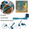 Food Processor Spatula for Thermomix Rotating Scraper for Pots Wall Food Removal Collection and Processing Tools Kitchen Utensil - blue