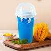 Summer Squeeze Homemade Juice Water Bottle Quick-Frozen Smoothie Sand Cup Pinch Fast Cooling Magic Ice Cream Slushy Maker Beker - Green