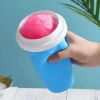 Summer Squeeze Homemade Juice Water Bottle Quick-Frozen Smoothie Sand Cup Pinch Fast Cooling Magic Ice Cream Slushy Maker Beker - Yellow