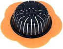Flower Shaped Kitchen Sink Strainer Floor Drainer Bathtub Cover Drain Tub Stopper Strainers for Floor Laundry Bathroom 4.5inch Diameter - orange