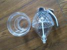 No Drip Honey Dispenser with Stand Honey Comb Shape Plastic Container Maple Syrup and Sugar Syrup Jar Pot - clear