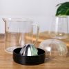 Manual Hand Squeezer Lime Press with Strainer Built-in Measuring Cup and Pitcher 500ml Citrus Lemon Orange Juicer - black