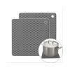Non-Slip Honeycomb Kitchen Table Pad Multi-Purpose Hot Pads, Spoon Rest Heat Insulation Pad - Blue