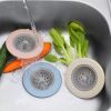 Portable Silicone Strainer Waste Plug Sink Filter Bathroom Shower Drain Sink Drains Cover Sink Colander Sewer Hair Strainer - Beige