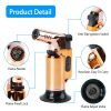 Culinary Butane Torch Lighter Refillable Blow Torch Adjustable Flame Kitchen Cooking BBQ Torch  (Gas Not Included) - Gold