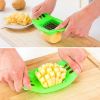 Potato Cutter Stainless Steel Potato Cutting Tool French Fry Cutter Cooking Kitchen Gadget - green cutter