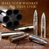 Stainless Steel Whiskey Bullet Stones Gift Set - Silver