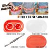 4 In 1 Egg Separator Set Double Egg White Separator With Built In Egg Cracker Food Container Plus Lid and Egg Shell Tweezer Pink Color - Generic