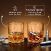 Stainless Steel Whiskey Bullet Stones Gift Set - Silver