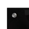 Kitchen Backsplash Black 27.6"x19.7" Tempered Glass - Black