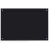 Kitchen Backsplash Black 35.4"x23.6" Tempered Glass - Black