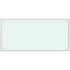 Kitchen Backsplash White 39.4"x19.7" Tempered Glass - White