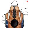 1pc Funny Muscle Man Kitchen Apron Sexy Women Cooking Pinafore Home Cleaning Tool - E