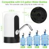 Electric Water Bottle Dispenser Rechargeable Automatic Drinking Water Bottle Pump For 2-5 Gallon Bottle - White