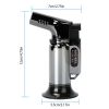 Culinary Butane Torch Lighter Refillable Blow Torch Adjustable Flame Kitchen Cooking BBQ Torch  (Gas Not Included) - Black