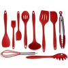 Non Stick Silicone Cooking Utensils Premium Heat Resistant 10 PCS Set - Black