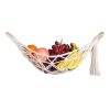 Fruit Hammock,Gray Fruit Basket, 100% Cotton, Screws & S Hooks, Banana Holder, Hanging Fruit Basket for Potato Storage - Type 2