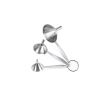 Funnel Set 3PCS Stainless Steel Kitchen Filter Set Handy Strainer for Transferring Fluid Liquid Oil Powder Cooking Utensils Kitchen Gadget Tool - 3-PC