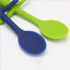 Human Body Shape Silicone Baby Spoon Scoop Heat Resistant Rice Spoon Soft Bendable Baby Care Safe Feeding Accessories - blue