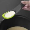 Multi-Function 5 in 1 Leaking Shovel Heat-Resistant Silicone Shovel Leaking Cooking Spoon Spatula Serrated Edge Kitchen Cooking Utensils - green