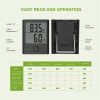 Mini Hygro-Thermometer Digital Monitor Humidity Gauge - Black