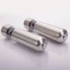 2pcs Stainless Steel Electric Automatic Pepper Mills Salt Grinder Silver - Silver