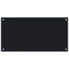 Kitchen Backsplash Black 31.5"x15.7" Tempered Glass - Black