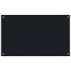 Kitchen Backsplash Black 39.4"x23.6" Tempered Glass - Black