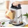 Stainless Steel Cheese Grater 9in 4 Sides, Perfect Grater for Parmesan Cheese. Vegetables, Ginger- Dishwasher Safe, Durable (Random Color) - General