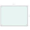 Kitchen Backsplash White 31.5"x23.6" Tempered Glass - White