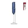 Handheld Frother Electric Whisk, Milk Foamer, Mini Mixer with Stand - Blue
