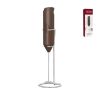Handheld Frother Electric Whisk, Milk Foamer, Mini Mixer with Stand - Curry