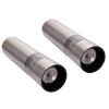 2pcs Stainless Steel Electric Automatic Pepper Mills Salt Grinder Silver - Silver