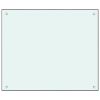 Kitchen Backsplash White 27.6"x23.6" Tempered Glass - White