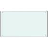 Kitchen Backsplash White 35.4"x19.7" Tempered Glass - White