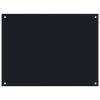 Kitchen Backsplash Black 31.5"x23.6" Tempered Glass - Black