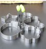 5 Pcs Stainless Steel Fried Egg Mold Creative Cake Mold Baking Kitchen Gadgets - silver