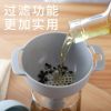 4-in-1 Funnel Plastic Multi-Purpose Large Diameter Filter Funnel Oil Funnel Kitchenware - orange