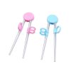 Learning Chopsticks Helper Training Chopstick Stainless Steel Chopsticks for Right or Left Handed Kids Teens Adults Beginners  - pink