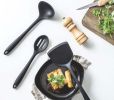 Non Stick Silicone Cooking Utensils Premium Heat Resistant 10 PCS Set - Black