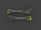 Multi-Function 5 in 1 Leaking Shovel Heat-Resistant Silicone Shovel Leaking Cooking Spoon Spatula Serrated Edge Kitchen Cooking Utensils - red