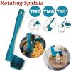 Food Processor Spatula for Thermomix Rotating Scraper for Pots Wall Food Removal Collection and Processing Tools Kitchen Utensil - blue