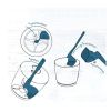 Food Processor Spatula for Thermomix Rotating Scraper for Pots Wall Food Removal Collection and Processing Tools Kitchen Utensil - blue