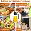 Olive Oil Dispenser, 2 in 1 Oil Sprayer for Cooking - black